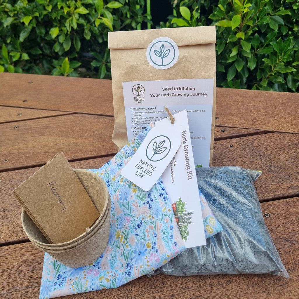 Herb growing kit contents