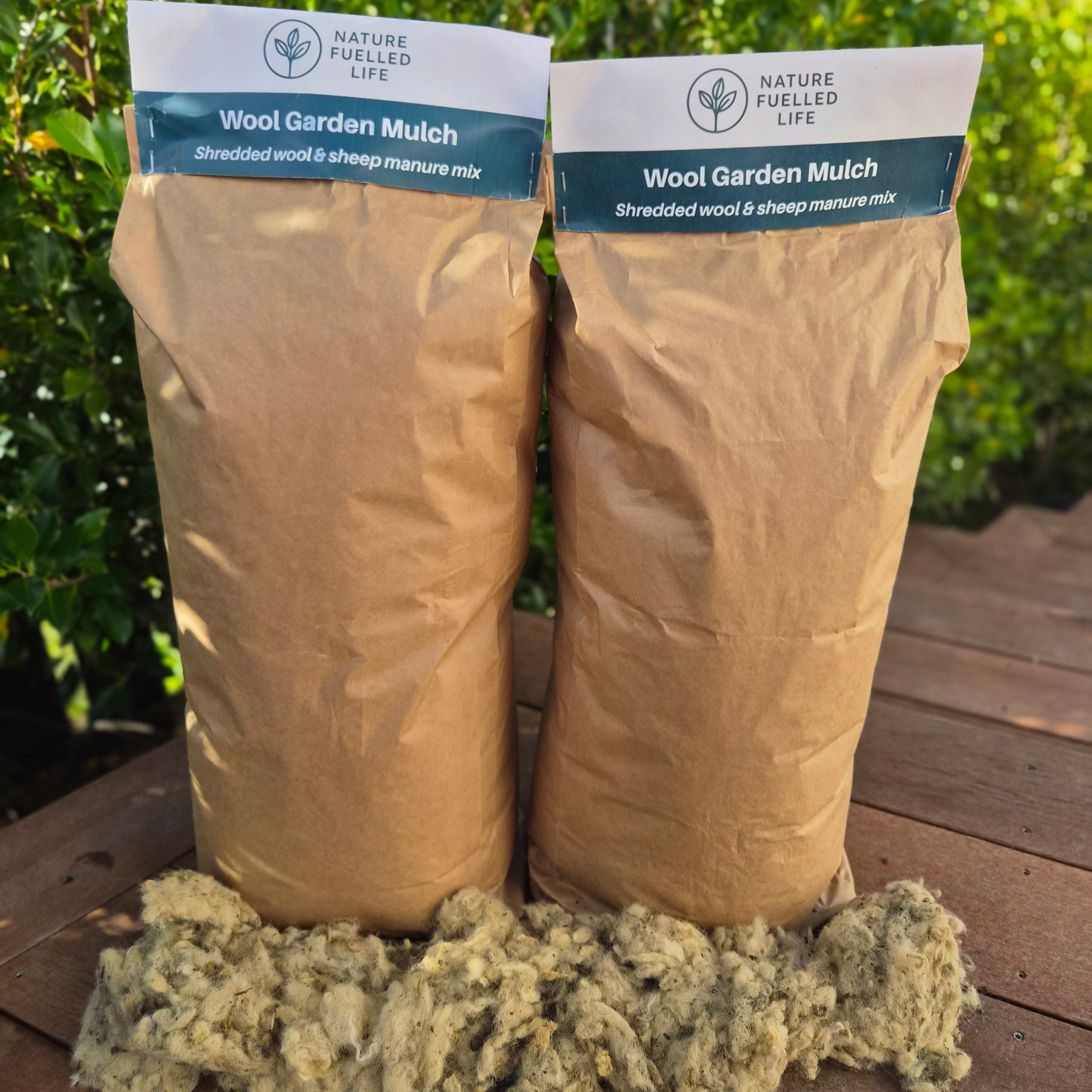 Wool Garden Mulch 5kg Bundle | NZ Sheep Wool Mulch for raised gardens
